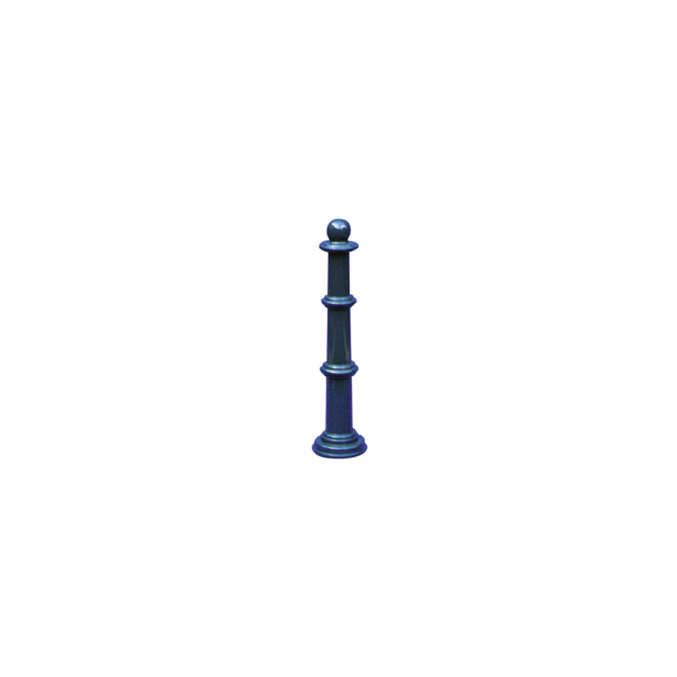 Aluminium miniature bollards | series 495MB | stationary, for casting in concretewith ground anchor, total length approx. 800 mm | with 2 eyelets